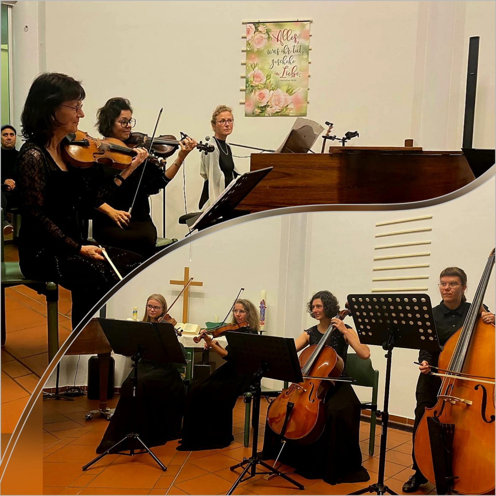 zeigt musizierende Personen