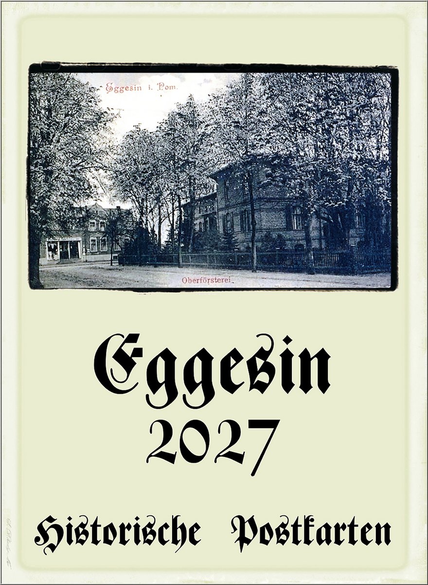 zeigt Deckblatt des Kalenders 2027 mit einer Gebäude- und Straßenansicht