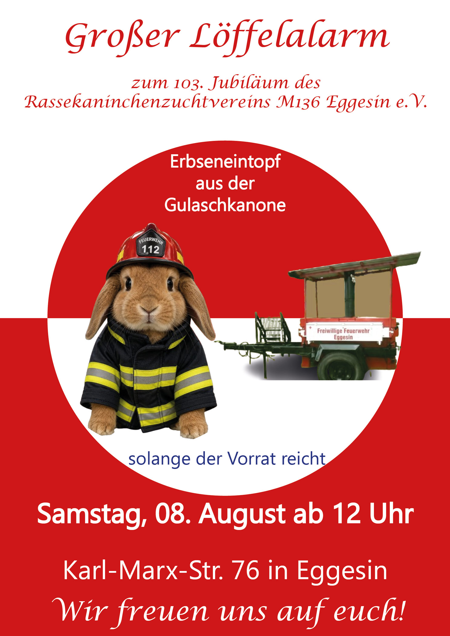 zeigt Veranstaltungsplakat der Feuerwehr