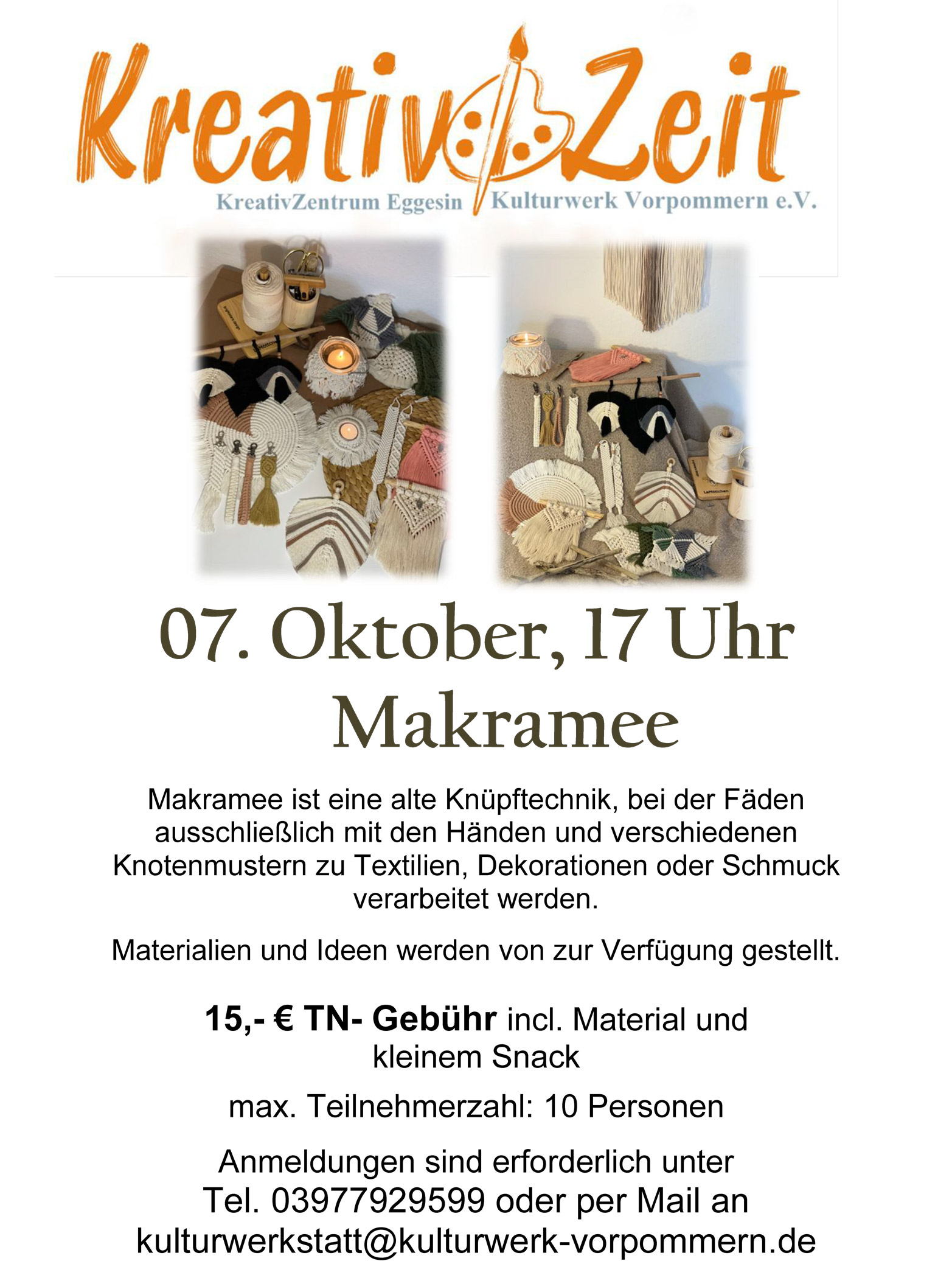 zeigt Veranstaltungsplakat mit Detailinformationen