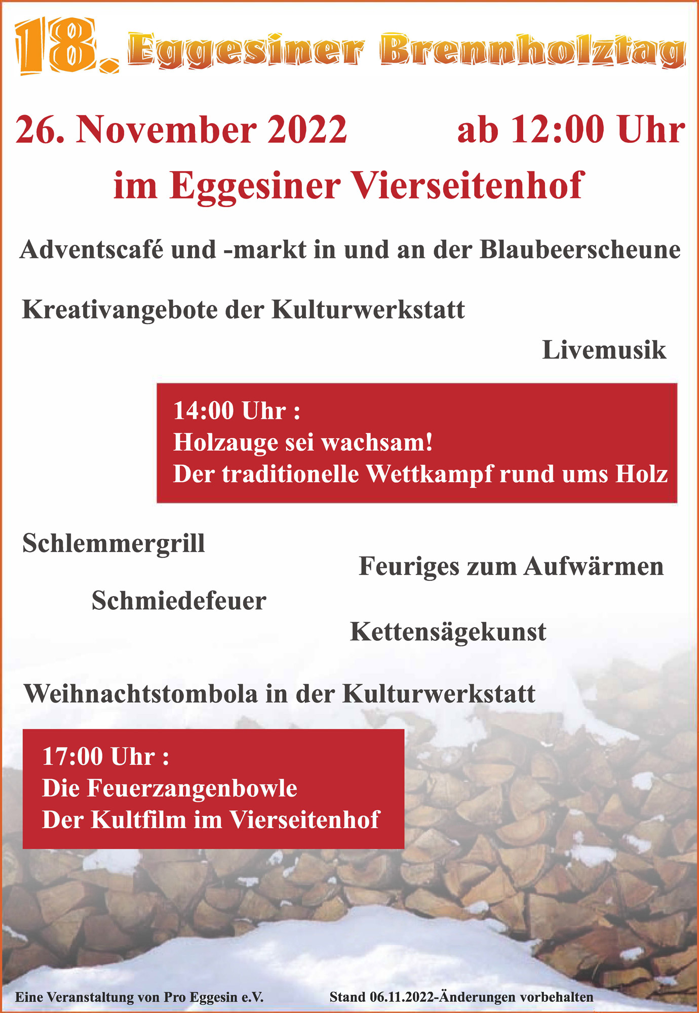 Plakat Brennholztag
