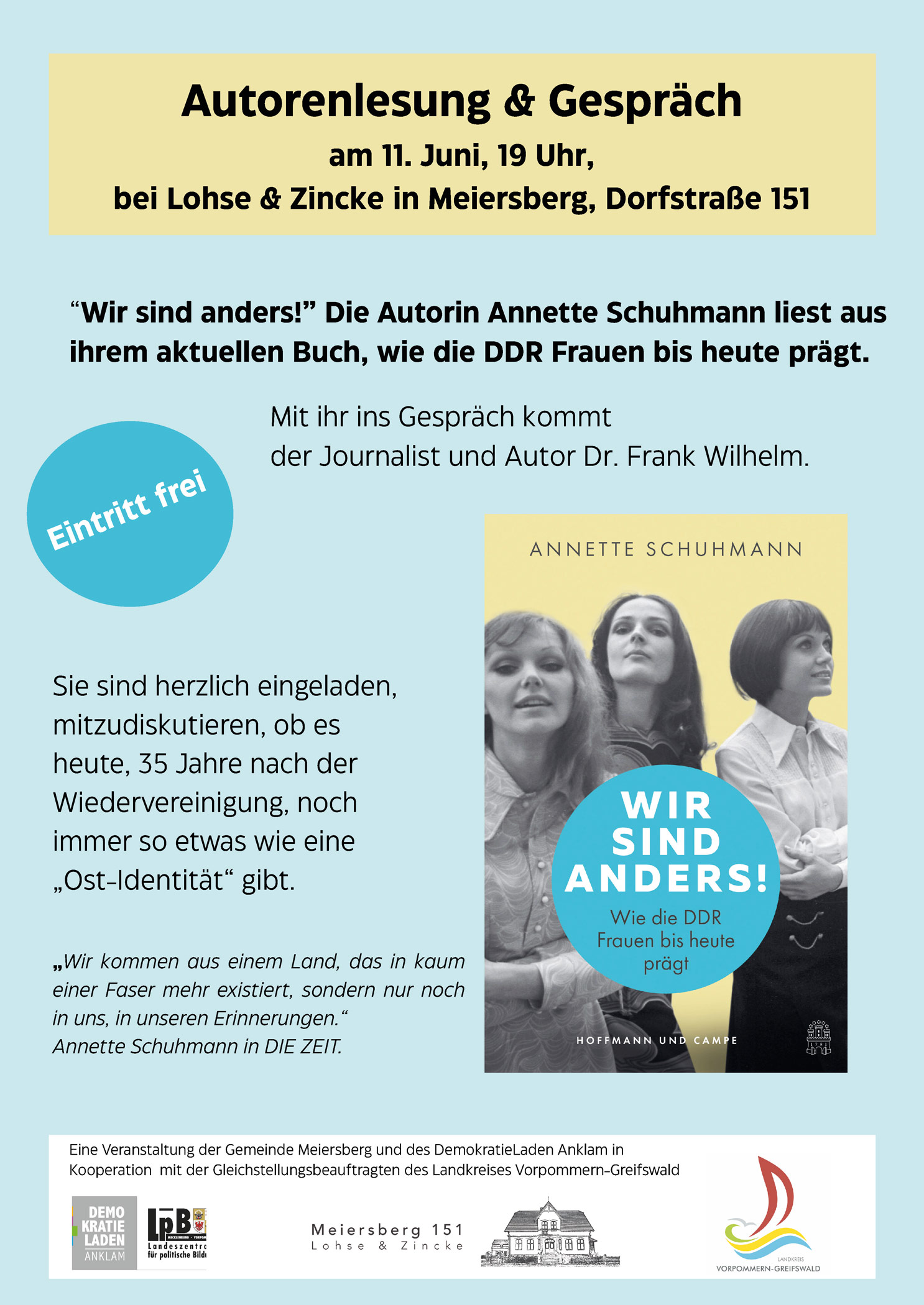 zeigt Veranstaltungsplakat mit Detailinformationen