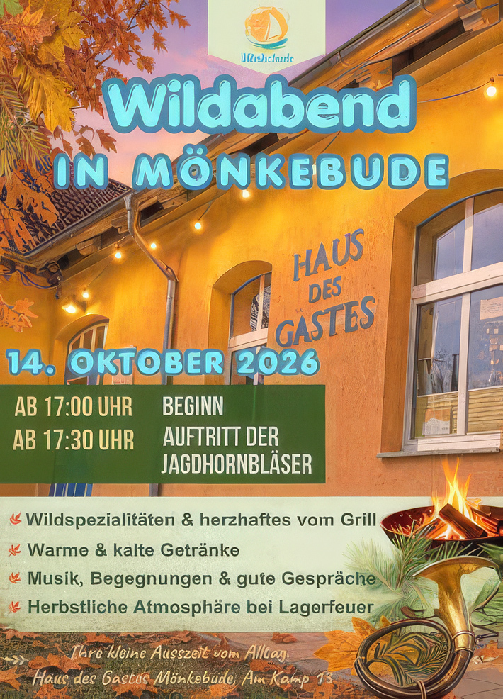 zeigt Veranstaltungsplakat mit Veranstaltungsdetails